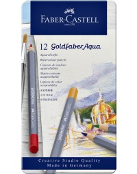 Kleurpotloden faber-castell goldfaber aquarel blik à 12 stuks assorti