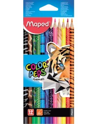 Kleurpotlood maped color'peps animals set á 12 kleuren