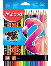 Kleurpotlood maped color'peps animals set á 18 kleuren