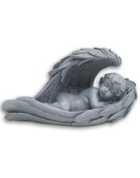 Engel - slapend in vleugels - beeld - links