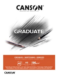 Schetsboek canson graduate croquis a5 96gr 40vel