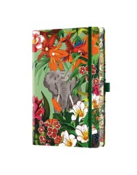 Castelli notitieboek A5 - Milano - Eden medium - ontworpen en gemaakt in Italië - 240 pagina's - gelinieerd - leeslint - opberg vak - 21 x 13 x 1.5 cm - elephant - olifant