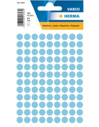 Etiket herma 1843 rond 8mm blauw 540stuks