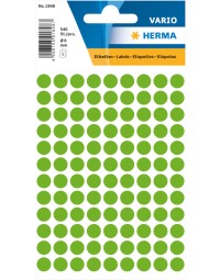 Etiket herma 1848 rond 8mm fluor groen 540stuks