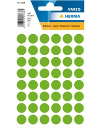 Etiket herma 1868 rond 12mm fluor groen 240stuks
