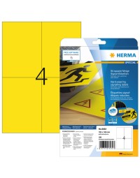 Etiket herma 8032 105x148mm weerbestendig geel 100stuks