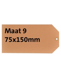 Label karton nr9 200gr 75x150mm chamois 1000stuks