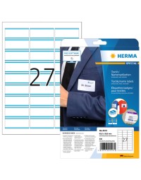 Naambadge etiket herma 4513 63.5x29.6mm wit/blauw