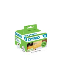Etiket dymo labelwriter 99013 36mmx89mm adres transparant doos à 2 rol à 130 stuks