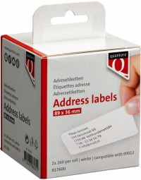 Labeletiket quantore 99012 36x89mm adres wit
