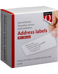 Labeletiket quantore dk-11208 38x90mm adres wit