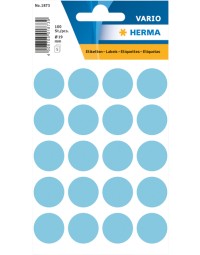 Etiket herma 1873 rond 19mm blauw 100stuks