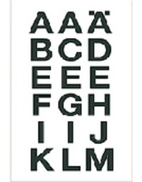 Etiket herma 4135 20x20mm letters a-z zwart op transparant