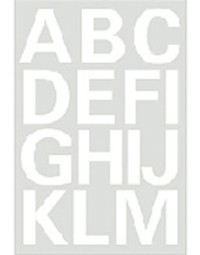 Etiket herma 4169 25mm letters a-z wit