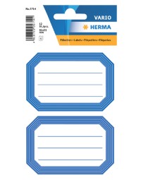 Etiket herma 5714 82x55mm schrift blauwe rand 12stuks