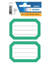 Etiket herma 5716 82x55mm schrift groene rand 12stuks