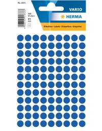 Etiket herma 1833 rond 8mm donkerblauw 540stuks