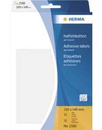 Etiket herma 2580 100x149mm wit 32 stuks