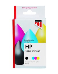 Inktcartridge quantore alternatief tbv hp 3yn10ae 303xl zwart + 3 kleuren