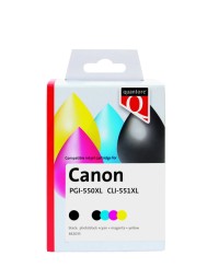 Inktcartridge quantore alternatief tbv canon pgi-550xl cli-551xl zwart + 4 kleuren