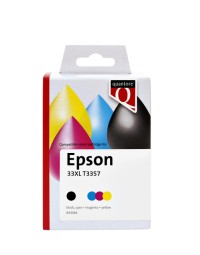 Inktcartridge quantore alternatief tbv epson t3357 zwart + 3 kleuren