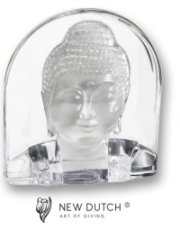 Waxinelichthouder Buddha Boeda, Theelichthouder, Budha hoofd, sfeerlicht Boedha, decoratie Buddha gemaakt van glas