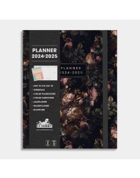 Hobbit - Planner Luxe - 2024-2025- 1 week op 2 pagina's - A5 (14,8 x 21 cm) - Bloem klassiek