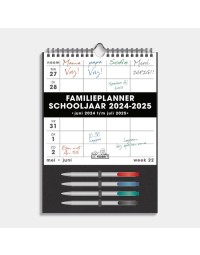 Hobbit - Familieplanner Markers - 2024-2025 - 1 week op 1 pagina - A4 (21 x 29,7cm) - Wit