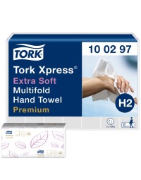 Handdoek tork xpress h2 multifold en 2-laags wit 100297