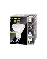 Ledlamp integral gu10 5,5w 4000k koel licht 470lumen