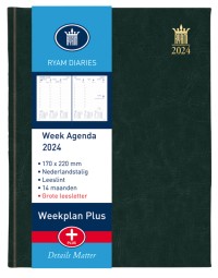 Agenda 2022 ryam weekplan plus 7dag/2pagina's zwart
