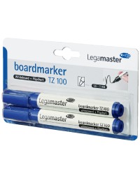 Viltstift legamaster tz 100 whiteboard rond 1.5-3mm blauw blister à 2 stuks