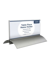 Tafelnaambord europel 61x150mm acryl aluminium 2st