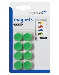 Magneet legamaster 20mm 250gr groen 8stuks