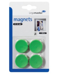 Magneet legamaster 30mm 850gr groen 4stuks
