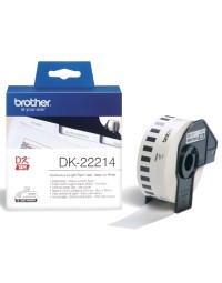 Etiket brother dk-22214 12mm thermisch 30-meter wit papier