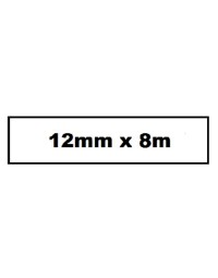 Labeltape quantore tze-231 12mm x 8m zwart op wit