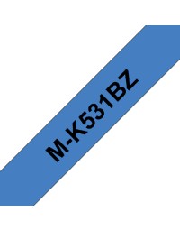 Labeltape brother p-touch m-k531bz 12mm zwart op blauw
