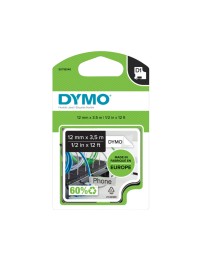 Labeltape dymo d1 16953 718040 12mmx3.5m nylon zwart op wit