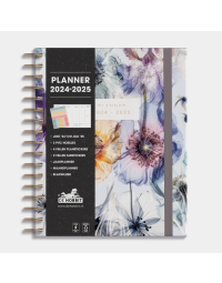 Hobbit - Planner Luxe - 2024-2025- 1 week op 2 pagina's - A5 (14,8 x 21 cm) - Waterverf bloem
