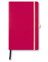 Castelli notitieboek A5 - Milano - Tuscon medium - ontworpen en gemaakt in Italië - 240 pagina's - gelinieerd - leeslint - opberg vak - 21 x 13 x 1.5 cm - amarant