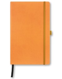 Castelli notitieboek A5 - Milano - Tuscon medium - ontworpen en gemaakt in Italië - 240 pagina's - gelinieerd - leeslint - opberg vak - 21 x 13 x 1.5 cm - clementine zalm