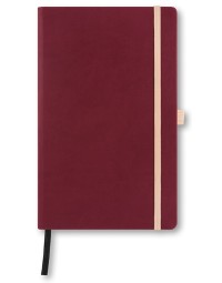 Castelli notitieboek A5 - Milano - Tuscon medium - ontworpen en gemaakt in Italië - 240 pagina's - gelinieerd - leeslint - opberg vak - 21 x 13 x 1.5 cm - cherry - zwarte kersen