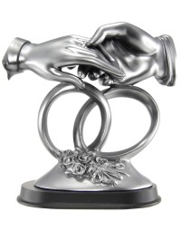 New Dutch - Handen met ringen - beeld - liefde - trouwerij - houden van - 18cm