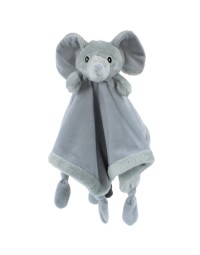 Petit Villain Krel knuffeldoek - olifant - lekker zacht - kraam cadeau - grijs