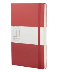 Notitieboek moleskine large 130x210mm lijn hard cover rood 