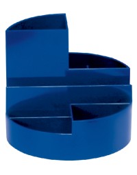 Pennenkoker maul roundbox 7 vakken Ø14x12.5cm blauw 