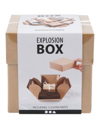 Explosion box creativ company 12x12x12cm naturel 