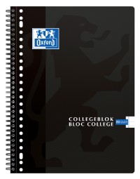 Collegeblok oxford school a4+ lijn 23-gaats 160 pagina's 80gr zwart 