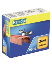 Nieten rapid 24/6 verkoperd red stripe 2000 stuks 